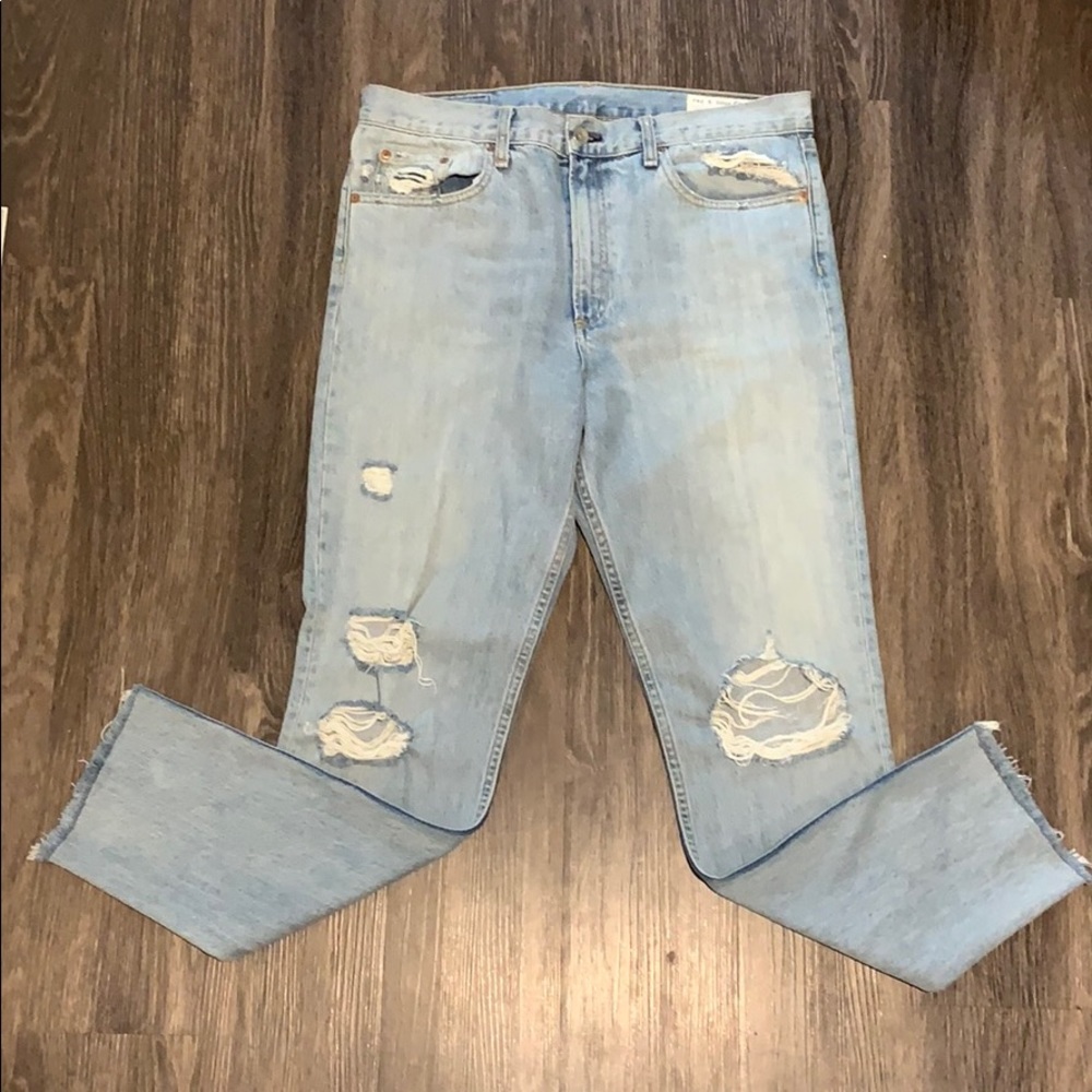 Rag and Bone, Raw Edge Straight Leg Jean, size 31